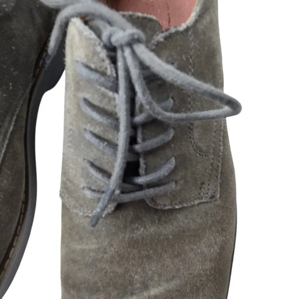 G.H. Bass & Co Mens Pasadena Grey Leather‎ Suede Shoes SZ 8W No Insoles Office